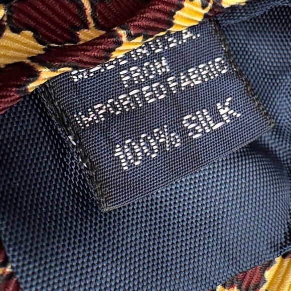 Harold Powell Silk Dress Tie Made in USA Geometric Diamond Pattern‎ 59" 4" - Picture 7 of 11